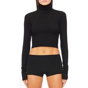 Eterne | Tops | Eternecropped Oversized Thermal Black | Poshmark Eterne | Tops | Eternecropped Oversized Thermal Black | Poshmark